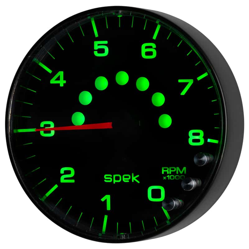 AutoMeter — Autometer Spek-Pro Gauge Tachometer 5in 8K Rpm W/Shift Light & Peak Mem Black/Black
GA 5" 8KRPM BFB SPEK - view 14