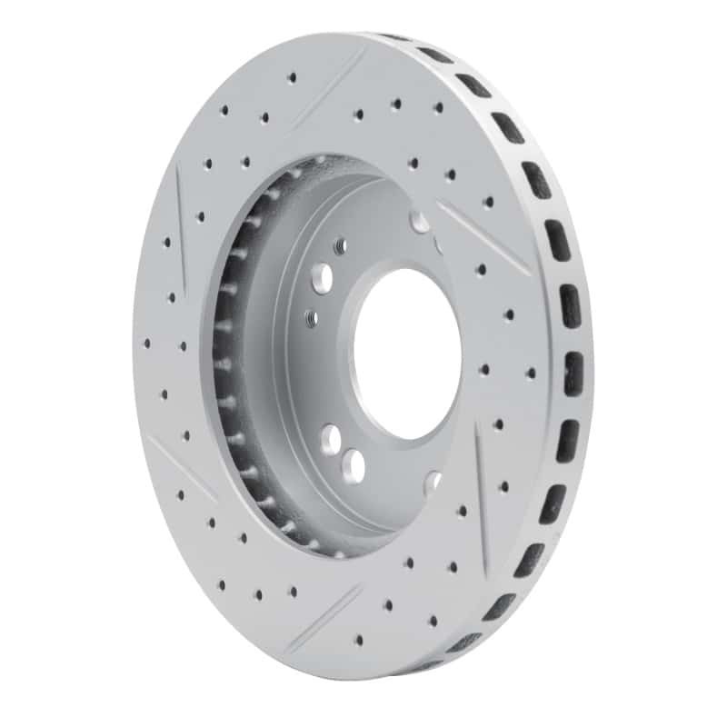 R1 Concepts — R1 90-05 Chrysler Sebring Front Right Drilled & Slotted Geo-Carbon Rotor - view 4
