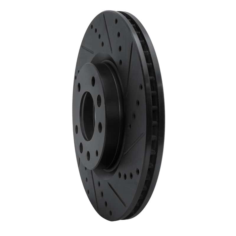 R1 Concepts — R1 04-08 Mazda RX-8 Front Right Drilled & Slotted Black Brake Rotor
R1 Brake Rotor Drill - view 2
