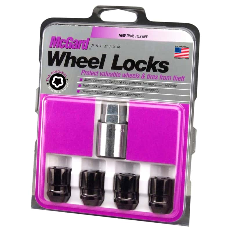 McGard — McGard Wheel Lock Nut Set - 4pk. (Cone Seat) 1/2-20 / 3/4 & 13/16 Dual Hex / 1.28in. Length - Black
WHEEL LOCK SET - view 6