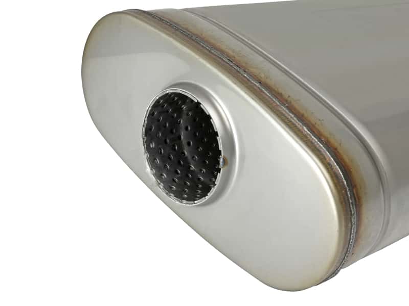 aFe — aFe MACH Force XP 304 Stainless Steel Muffler 2.5in Center/Offset 18in L x 9in W x 4in H
Stainless Muffler - view 4