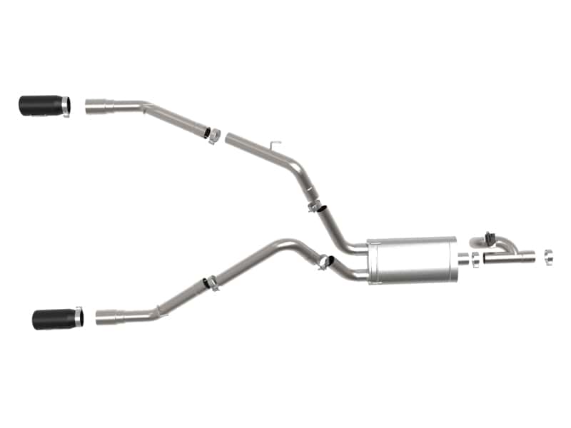 aFe — aFe 09-18 Ram 1500 V8 5.7L Hemi Gemini XV 3in 304 SS Cat-Back Exhaust w/ Black Tips
Cat-Back Exhaust - view 6