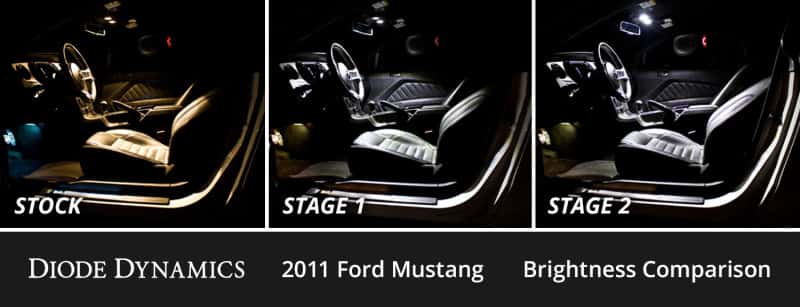 Diode Dynamics — Diode Dynamics 10-14 d Mustang Interior LED Kit Cool White Stage 1 - view 3