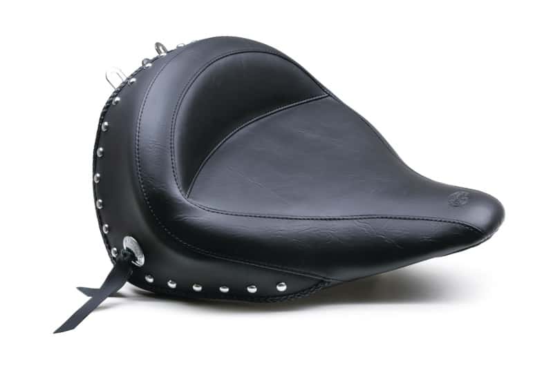 Mustang Motorcycle — Mustang 00-15 Harley Softail Standard Rear Tire Wide Touring Solo Seat w/Studs - Black - view 1