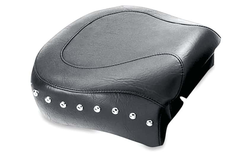 Mustang Motorcycle — Mustang 82-03 Harley Sportster Wide Touring Passenger Seat w/Studs - Black - view 1