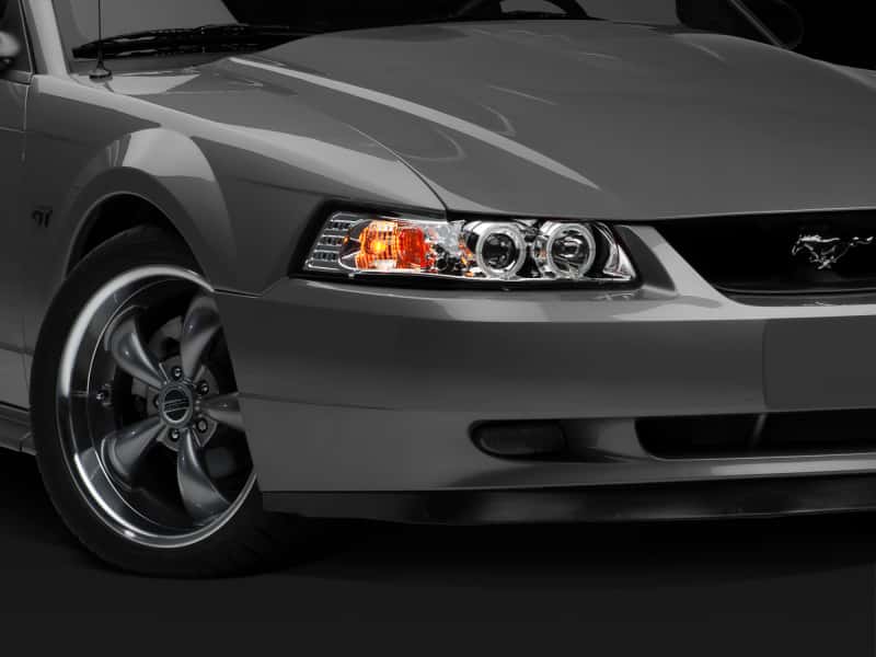 Raxiom — Raxiom 99-04 Ford Mustang Dual LED Halo Projector Headlights- Chrome Housing (Clear Lens)
Headlights - view 1