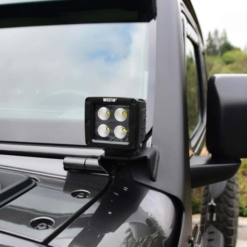 Westin — Westin 18-19 Jeep Wrangler Pillar LED Light Mount - Textured Black
LED Light Bar Mount - view 8