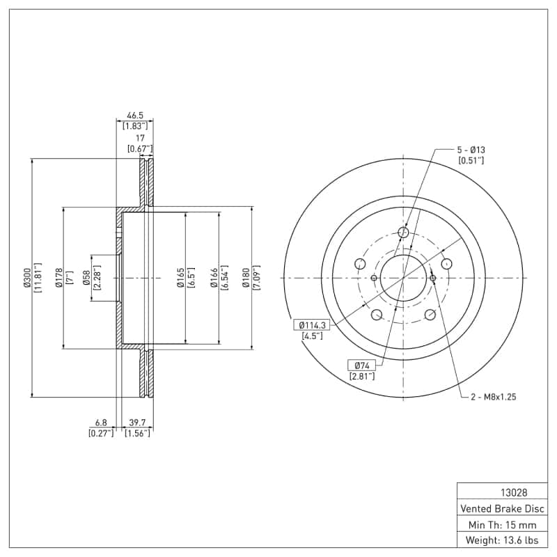 DFC — DFC 15-25 Subaru WRX Rear GeoSPEC Coated Rotor
DFC Brake Rotor - view 2