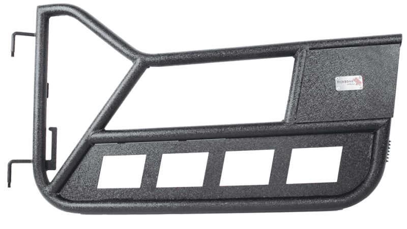 Fishbone Offroad — Fishbone Offroad 97-06 Jeep Wrangler TJ Front Tube Doors - Black Textured Powdercoat Steel - view 5