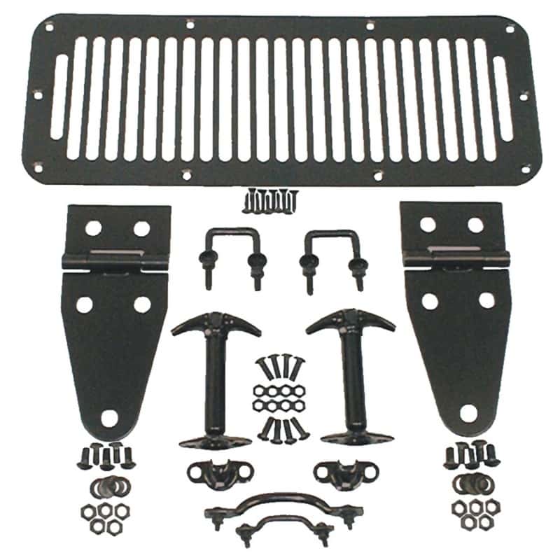 Rugged Ridge — Rugged Ridge 78-95 Jeep CJ / Jeep Wrangler Black Hood Kit
Hood Appearance Set
OFFROAD_EXTERIOR - view 2