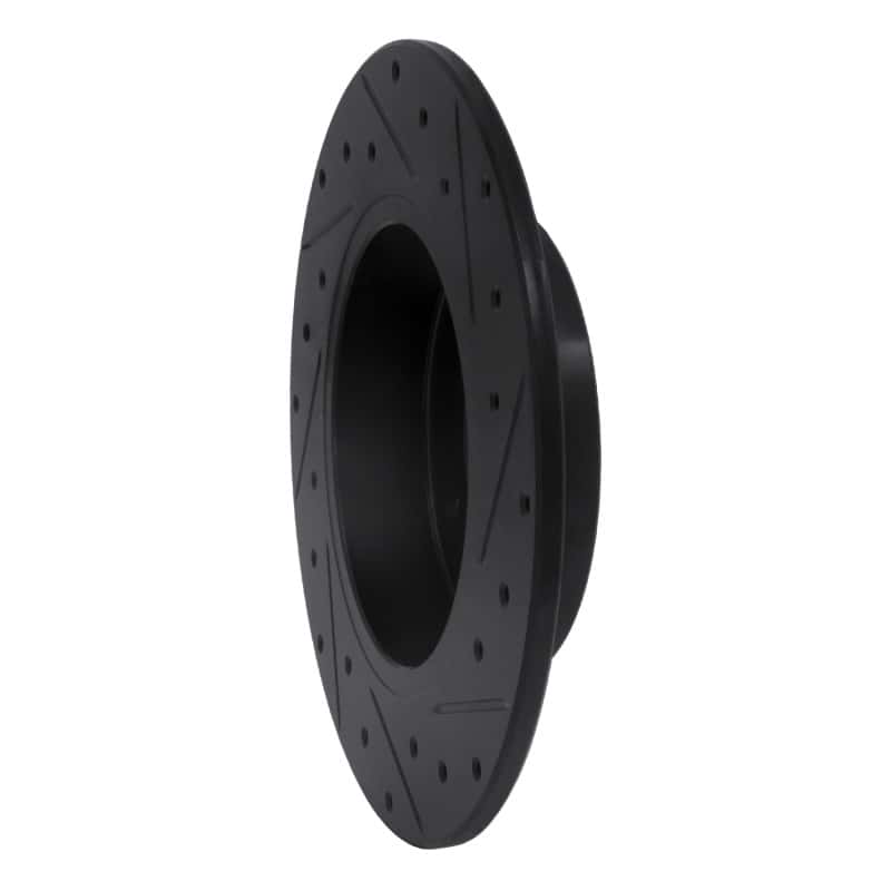 R1 Concepts — R1 04-06 Nissan Sentra Rear Left Drilled & Slotted Black Brake Rotor
R1 Brake Rotor Drill - view 4