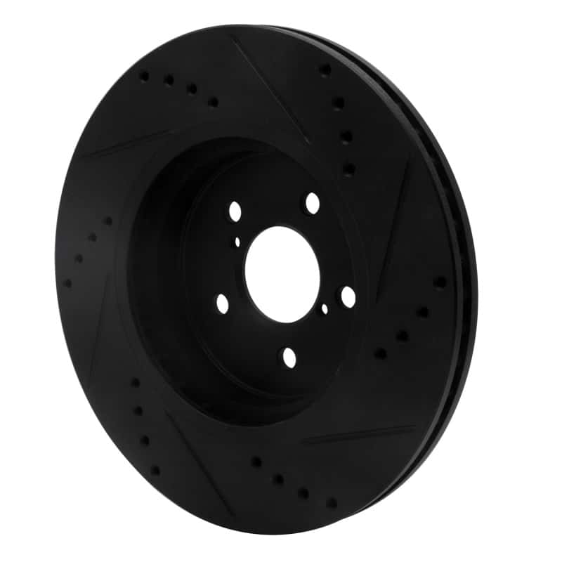 R1 Concepts — R1 17-23 Subaru Crosstrek Front Left Drilled & Slotted Black Brake Rotor
R1 Brake Rotor Drill - view 4