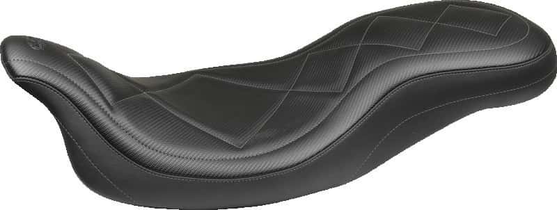 Mustang Motorcycle — Mustang 06-21 Kawasaki Vulcan 900 Classic, Custom Standard Touring 1PC Seat w/Studs - Black - view 2