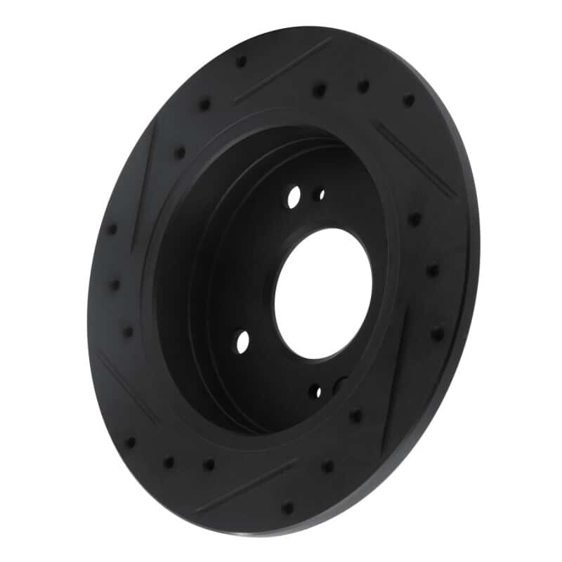 R1 Concepts — R1 82-88 Nissan 280ZX Rear Right Drilled & Slotted Black Brake Rotor
R1 Brake Rotor Drill - view 4