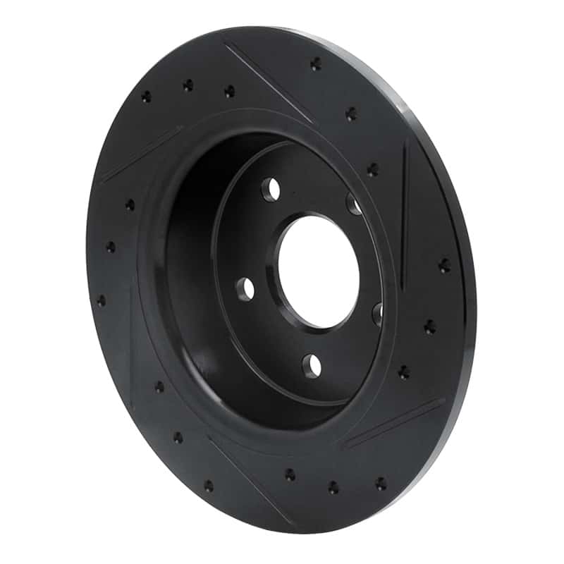 R1 Concepts — R1 13-18 Ford Transit Connect Rear Left Drilled & Slotted Black Brake Rotor
R1 Brake Rotor Drill - view 4