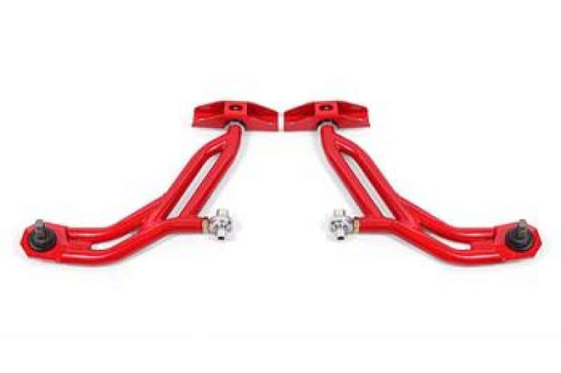 BMR Suspension — BMR 10-14 Ford Mustang Adj. Lower A-Arms w/ Delrin/Rod End / 19mm Tall Ball Joint - Red
Lower Control Arms - view 2