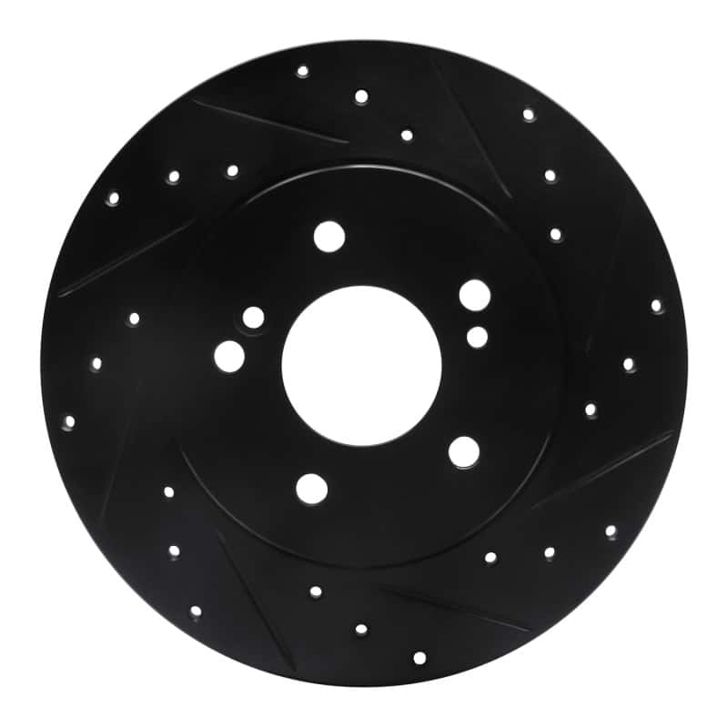 R1 Concepts — R1 96-98 Mercedes-Benz SL320 Rear Right Drilled & Slotted Black Brake Rotor
R1 Brake Rotor Drill - view 1