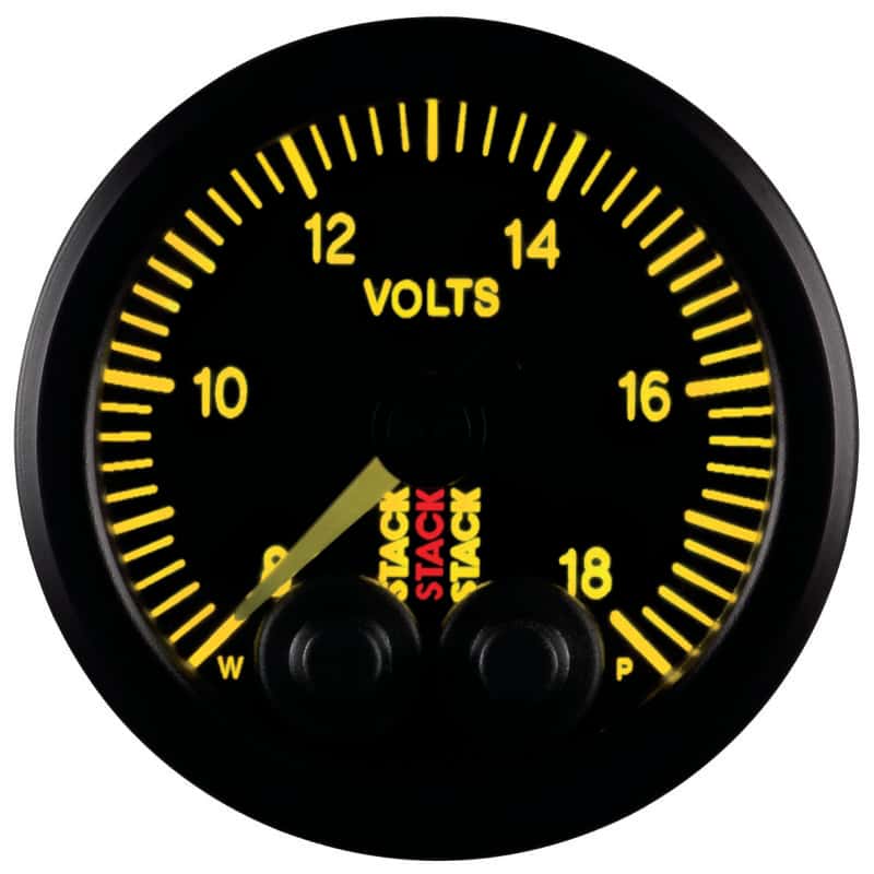 AutoMeter — Autometer Stack 52mm 8-18V Pro-Control Battery Voltage Gauge -Black
Ga Volt PC Blk 18v - view 10