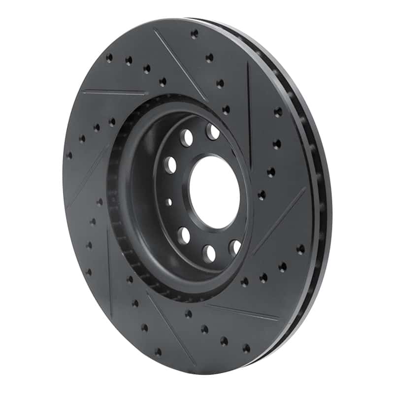 DFC — DFC 05-25 Audi TT Front Left Drilled & Slotted Black Brake Rotor - view 4