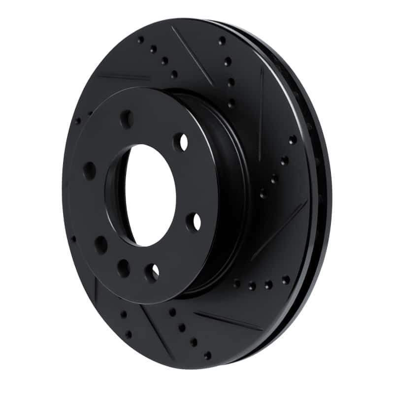 R1 Concepts — R1 06-25 American Coach Patriot Front Right Drilled & Slotted Black Brake Rotor
R1 Brake Rotor Drill - view 2