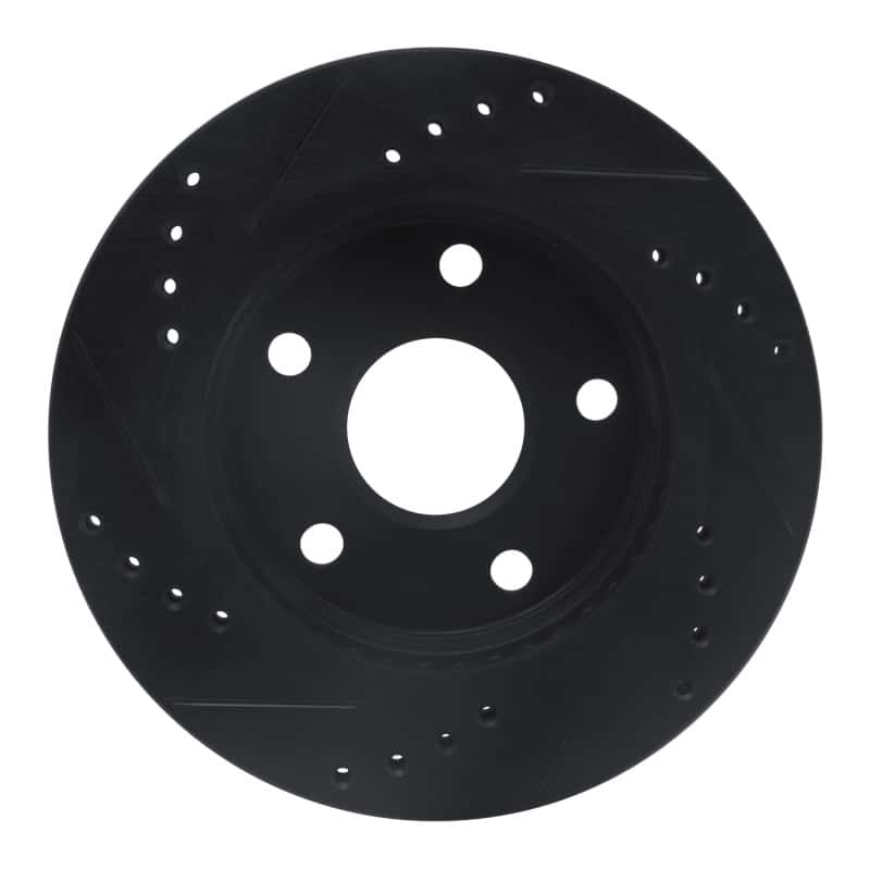 R1 Concepts — R1 91-94 Toyota Previa Front Right Drilled & Slotted Black Brake Rotor
R1 Brake Rotor Drill - view 5