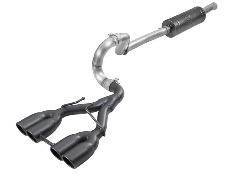 aFe — aFe Rebel Series 2.5in. 304 SS C/B Exhaust System 2018 Jeep Wrangler (JL) V6-3.6L - Black Tip
Cat-Back Exhaust - view 1