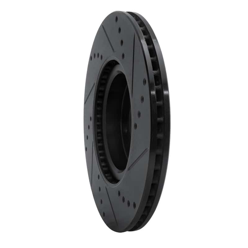 R1 Concepts — R1 16-25 Fiat 124 Spider Front Left Drilled & Slotted Black Brake Rotor
R1 Brake Rotor Drill - view 4
