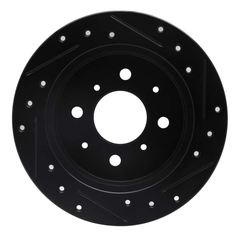 R1 Concepts — R1 88-01 Acura Integra Rear Left Drilled & Slotted Black Brake Rotor
R1 Brake Rotor Drill - view 5