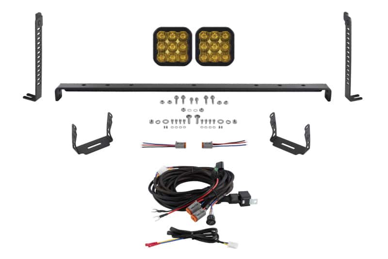Diode Dynamics — Diode Dynamics 14-23 Toyota 4Runner SS5 Stealth Grille LED 2-Pod Kit - Yellow Pro Driving - view 1