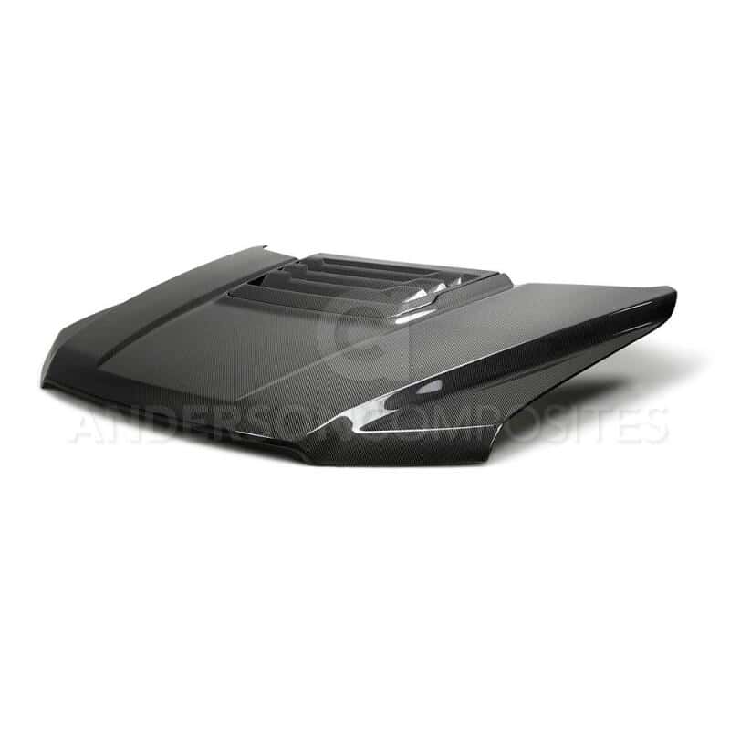 Anderson Composites — Anderson Composites 2017-2018 Ford Raptor Type-OE Style Carbon Fiber Hood - view 3