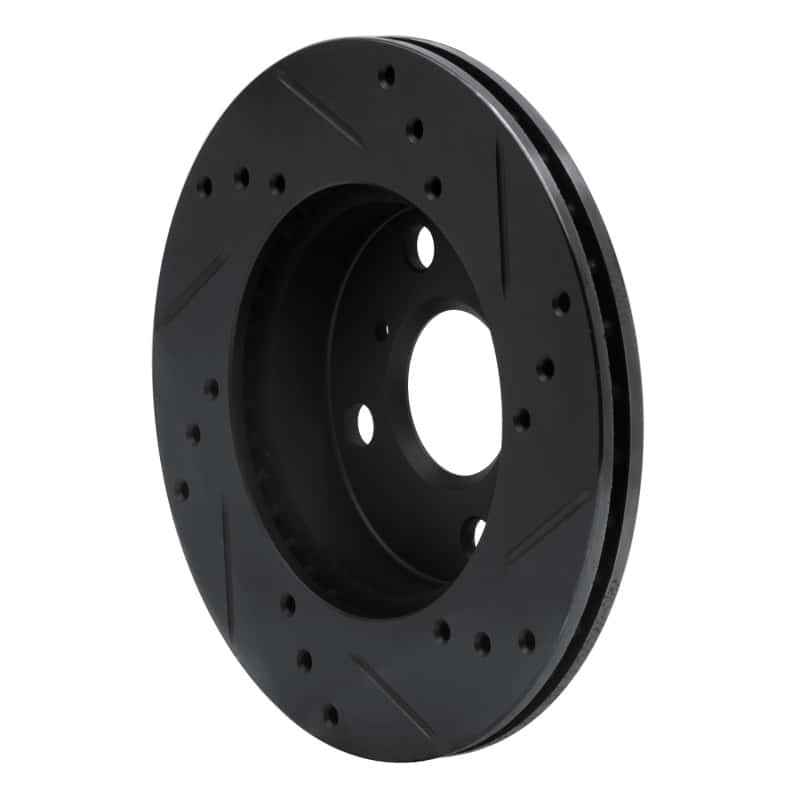R1 Concepts — R1 99-05 Toyota Echo Front Left Drilled & Slotted Black Brake Rotor
R1 Brake Rotor Drill - view 4