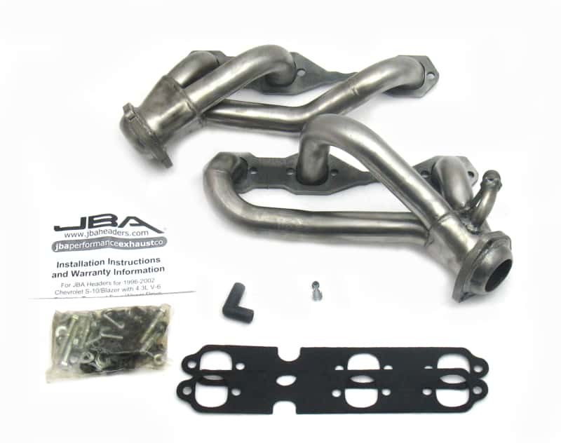 JBA — JBA 96-01 GM S Truck 4.3L V6 w/o A.I.R. Injection 1-1/2in Primary Raw 409SS Cat4Ward Header
Exhaust Header - view 1