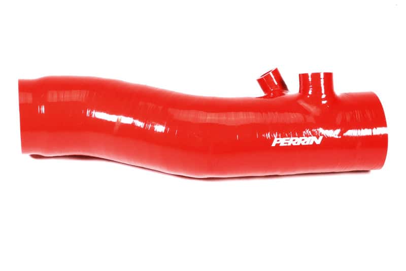 Perrin Performance — PERRIN 22-24 Subaru WRX / 20-25 LGT & OBXT Turbo Inlet Hose w/Turbo Adapter Flange (Long) - Red - view 1