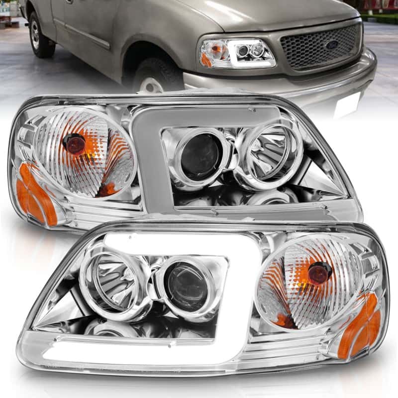 ANZO — ANZO 1997-2003 Ford F-150 Projector Headlights w/ Light Bar Chrome Housing
Head Light Set
HdLtSet - view 1