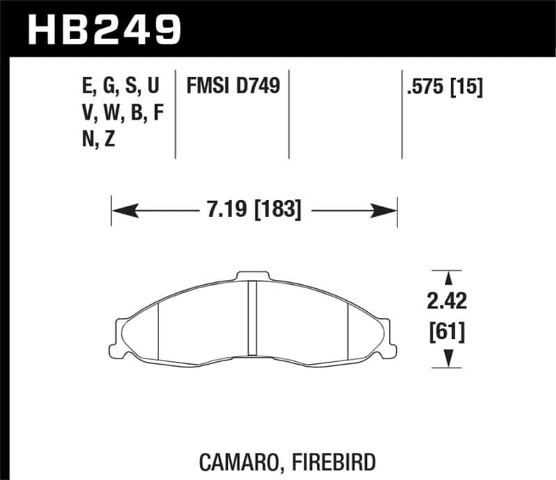 Hawk Performance — Hawk HPS Street Brake Pads
Disc Brake Pad - view 2