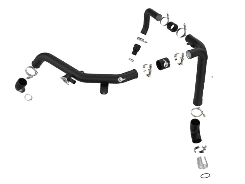 aFe — aFe 21-22 Ford Bronco V6-2.7Ltt BladeRunner Alum Hot Charge Pipe - Black
Hot Charge Pipe - view 2