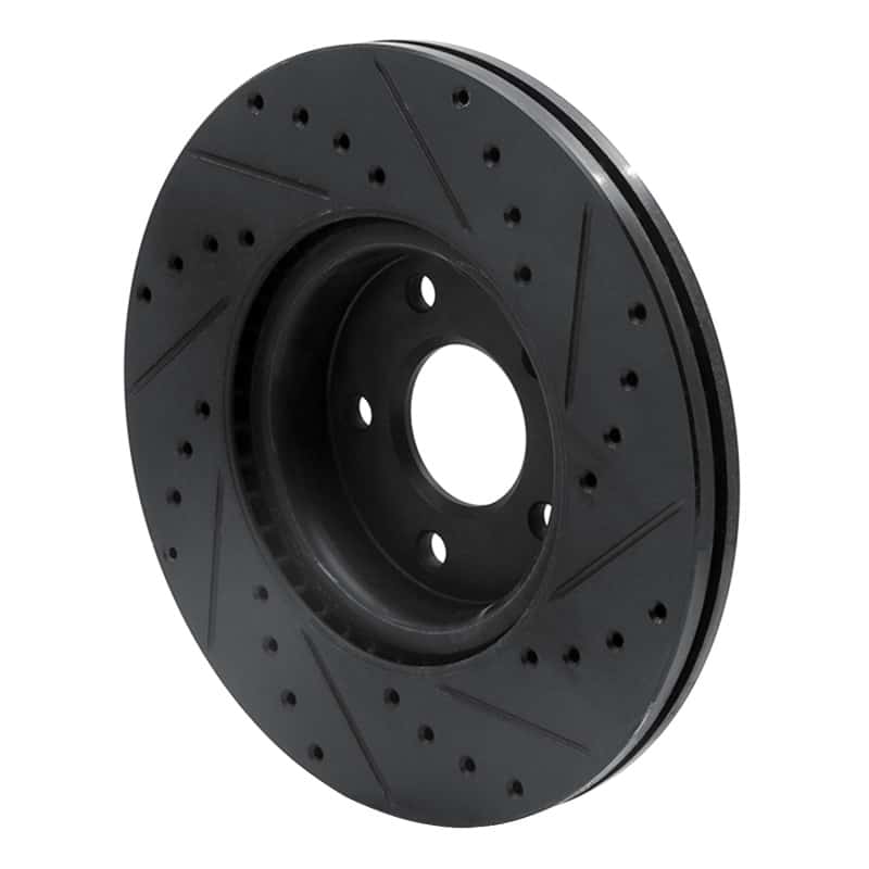 R1 Concepts — R1 04-19 Ford C-MAX Front Left Drilled & Slotted Black Brake Rotor
R1 Brake Rotor Drill - view 4