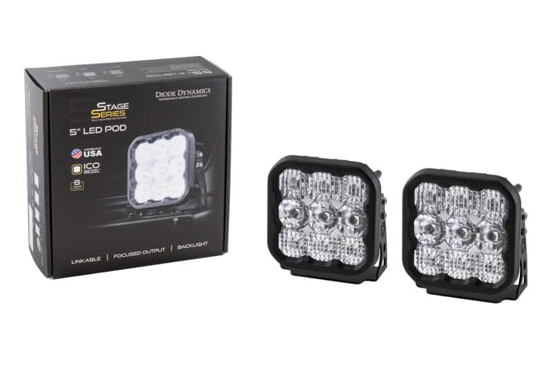 Diode Dynamics — Diode Dynamics SS5 LED Pod Sport - White Spot (Pair) - view 5