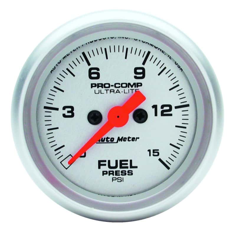 AutoMeter — Autometer Ultra-Lite 2-1/16in 15psi Fuel Pressure Gauge - Digital Stepper Motor
2-1/16in FUEL PRESS - view 1