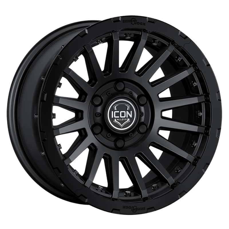 ICON — ICON Recon Pro 17x8.5 6x5.5 0mm Offset 4.75in BS 106.1mm Bore Satin Black Wheel
RECON PRO WHEEL - view 1