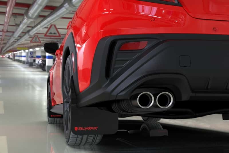 Rally Armor — Rally Armor 22-26 Subaru WRX Black UR Mud Flap Altered Font Met. Blk Logo - view 5