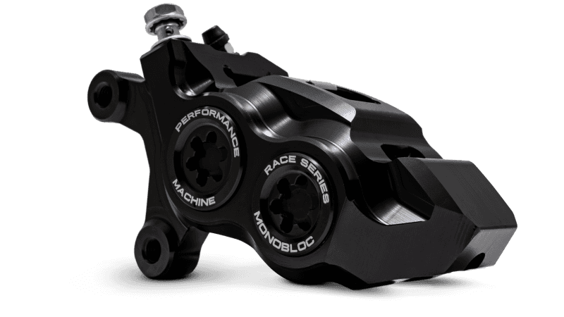 Performance Machine — Performance Machine 08-23 FL,18-24 M8 Softail,06-17 VRod 137x4B Rce Series Monobloc Caliper Left BLK - view 1