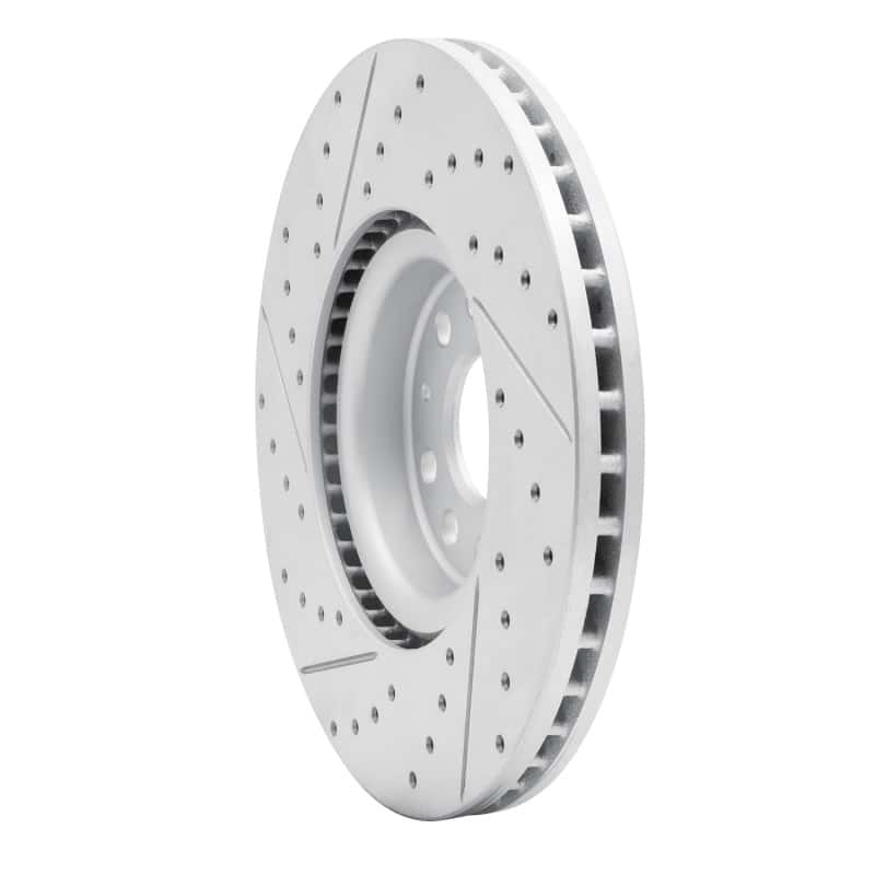 R1 Concepts — R1 18-25 Volkswagen Atlas Front Right Drilled & Slotted Geo-Carbon Rotor - view 4