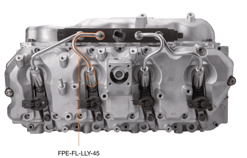 Fleece Performance — Fleece Performance 04.5-05 GM 2500/3500 Duramax LLY High Pressure Injection Line (No. 4 & 5)
Fuel Injector Line - view 3