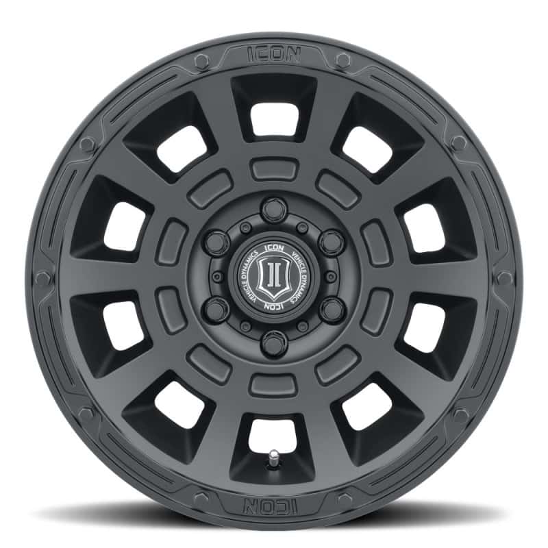 ICON — ICON Thrust 17x8.5 5x150 25mm Offset 5.75in BS Satin Black Wheel
THRUST WHEEL - view 2