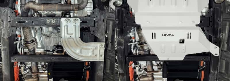 Rival 4x4 — RIVAL 2015-2026 Ford F150 Powerboost Only Aluminum Transfer Case Skid Plate - view 3