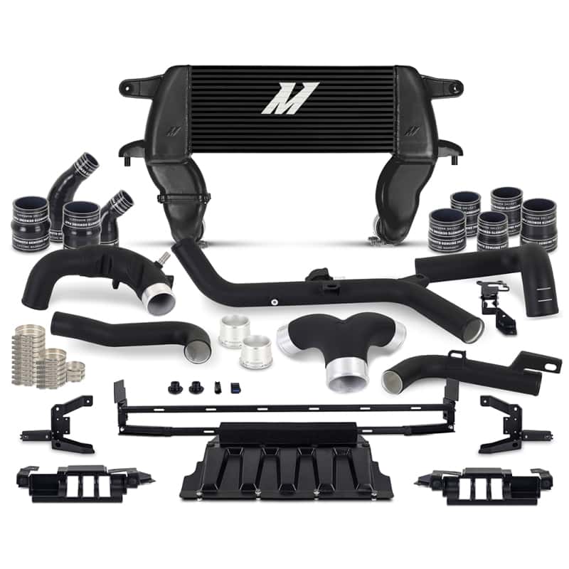 Mishimoto — Mishimoto 21+ Ford Bronco 2.7L High Mount INT Kit BK Pipes BK Core
Intercooler Kit - view 1