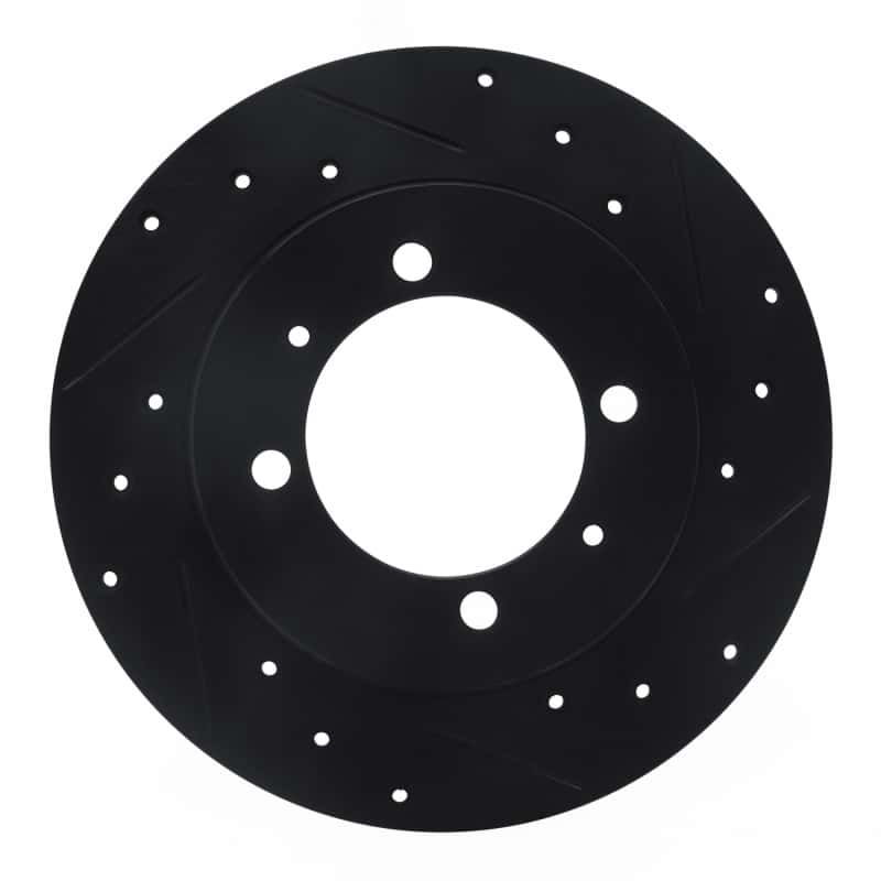 R1 Concepts — R1 88-93 Dodge Colt Rear Right Drilled & Slotted Black Brake Rotor
R1 Brake Rotor Drill - view 1