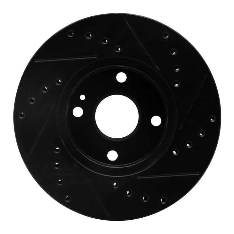 R1 Concepts — R1 94-02 Mazda Miata Front Left Drilled & Slotted Black Brake Rotor
R1 Brake Rotor Drill - view 5