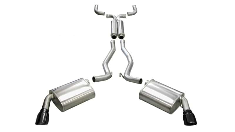 CORSA Performance — Corsa 2010-2015 Chevrolet Camaro Coupe SS 6.2L V8 Auto Black Sport Cat-Back + XO Exhaust
Exhaust - view 1